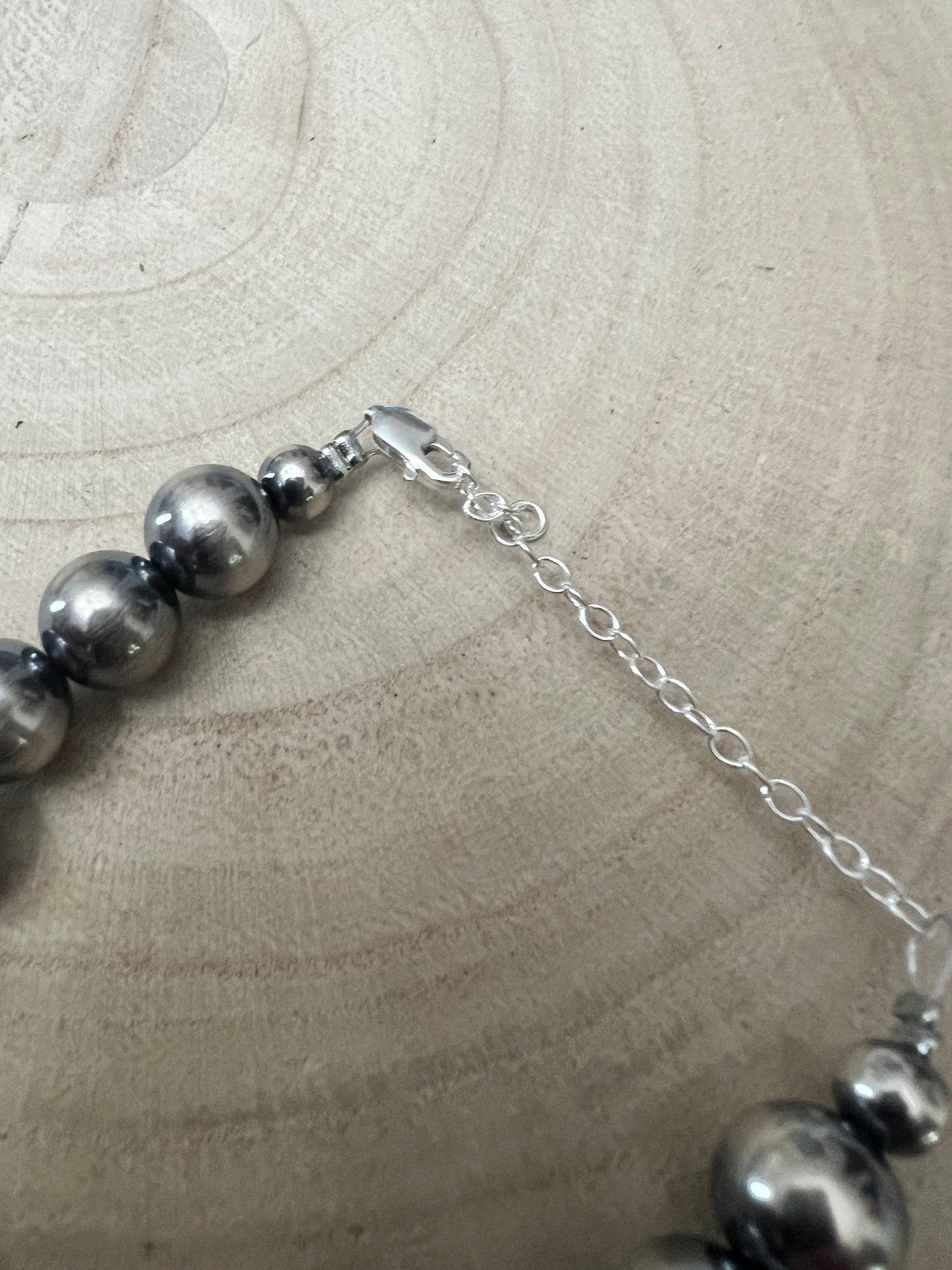 10mm Sterling Silver Pearls bracelet - 6 inch bracelet