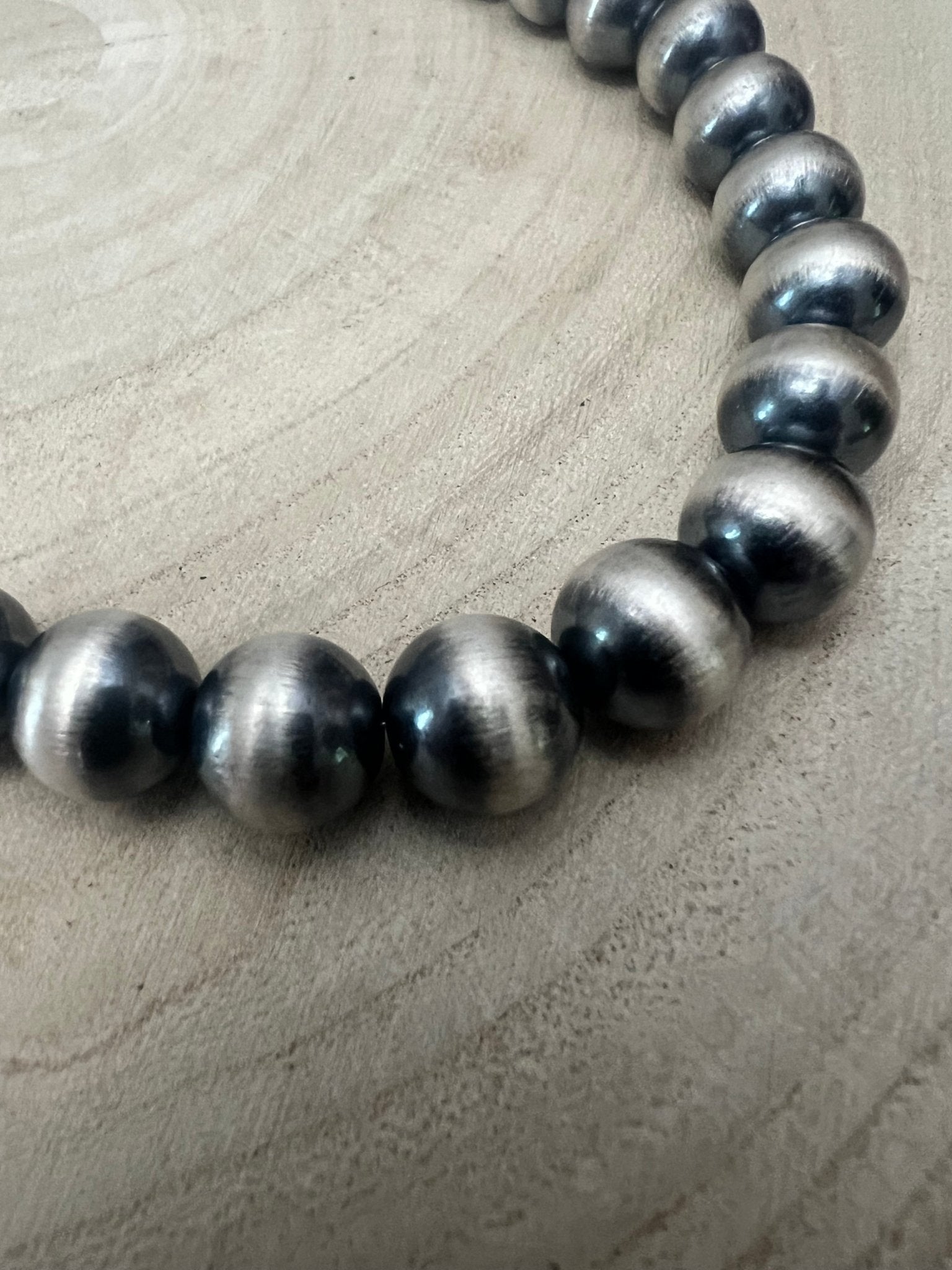 12mm Sterling Silver Pearls Necklace - 20 inch