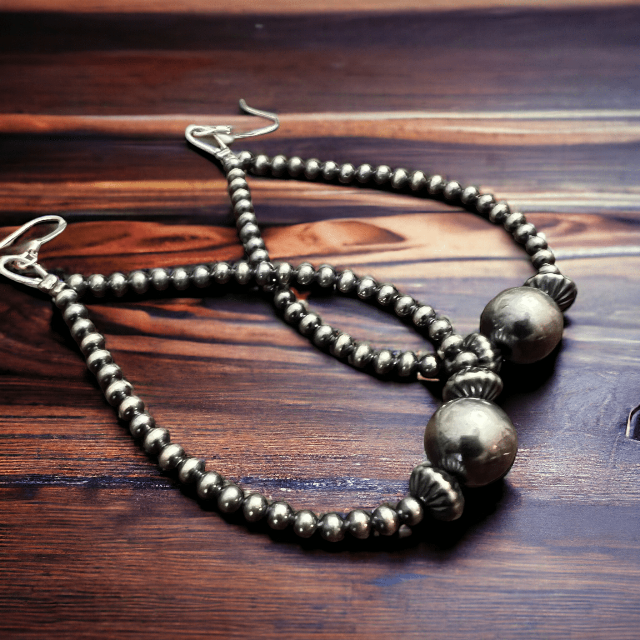 3 mm Sterling Silver Pearls earrings teardrop with 8 mm