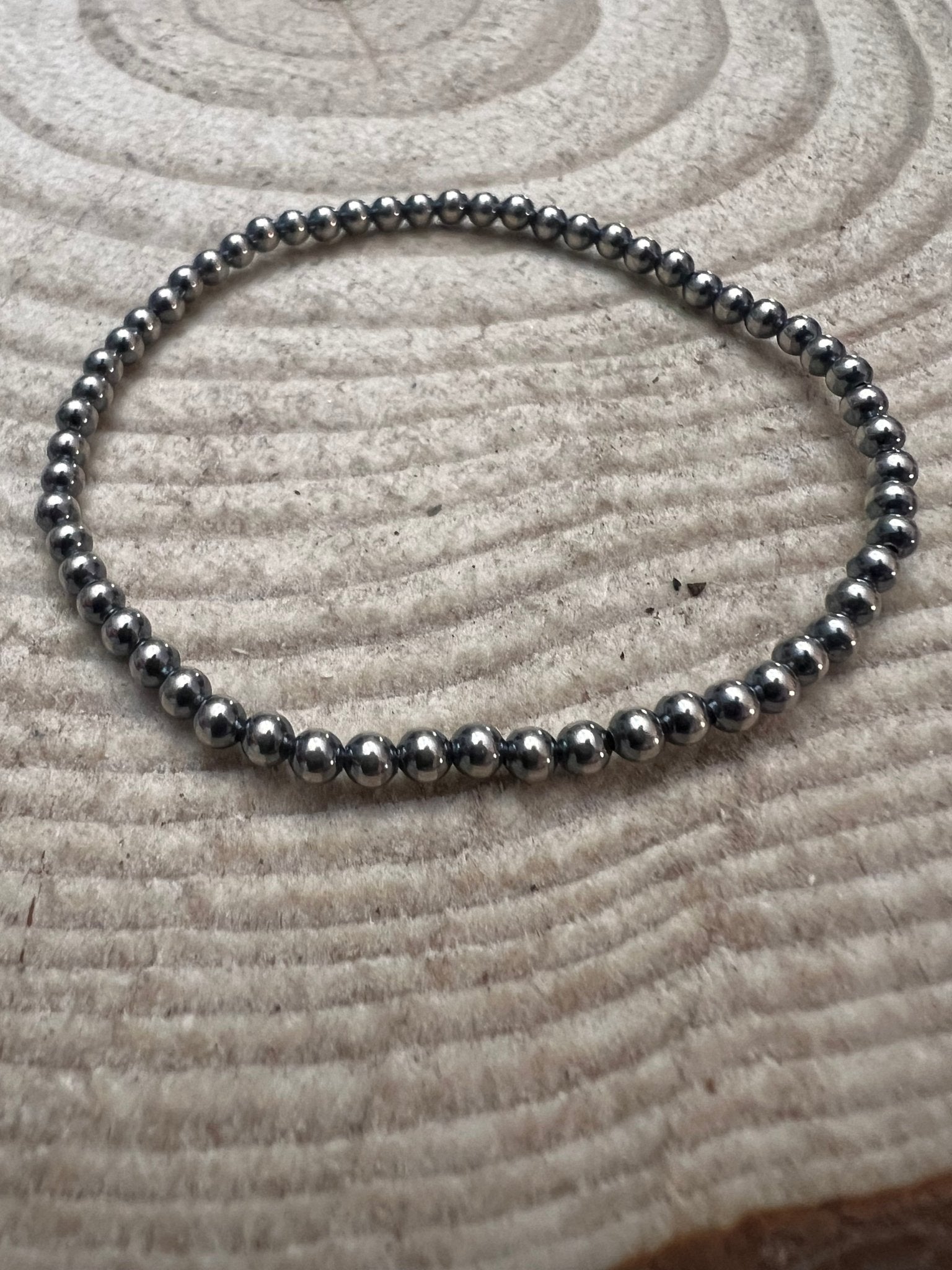 3mm Sterling Pearl Stretch Bracelet