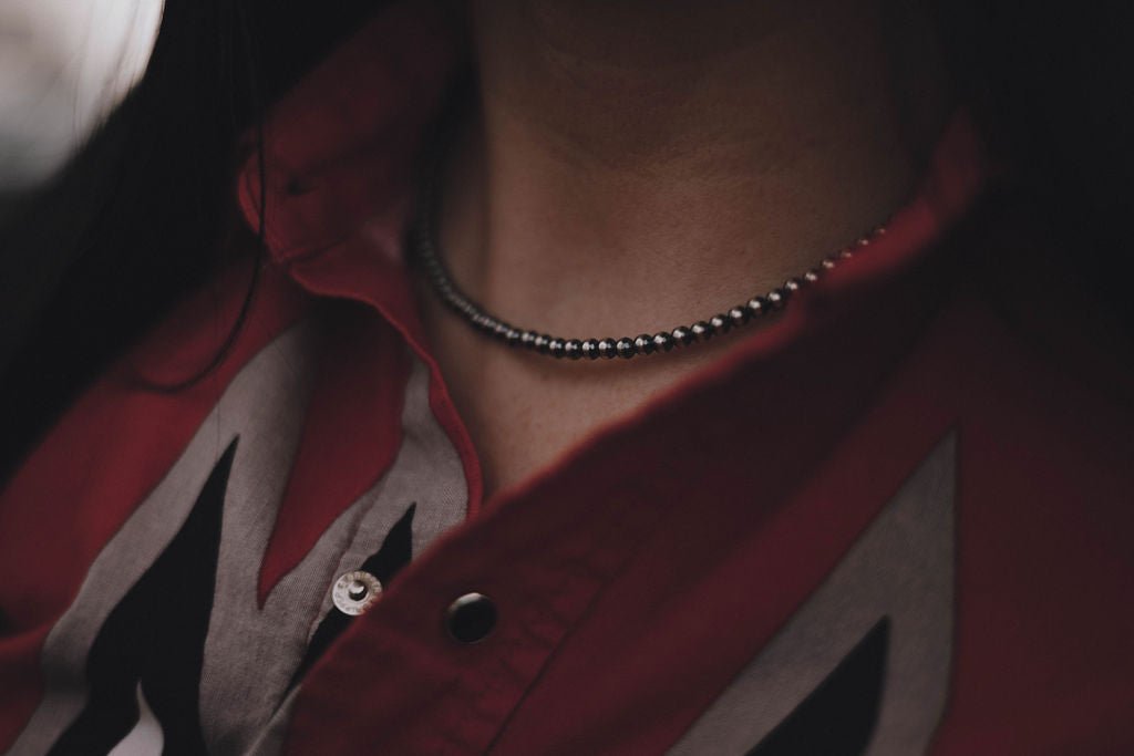 4mm Sterling Silver Pearl Choker - 14 inch