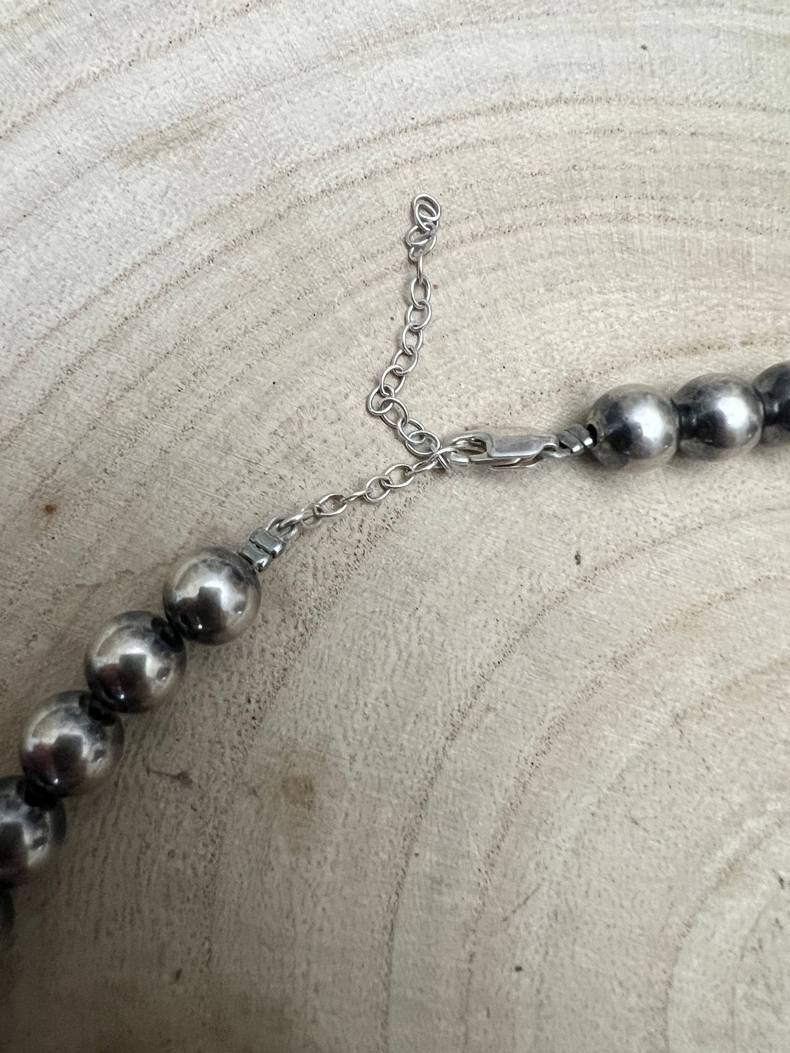 8mm Sterling Pearl, Saucer and pink conch - 19 inch