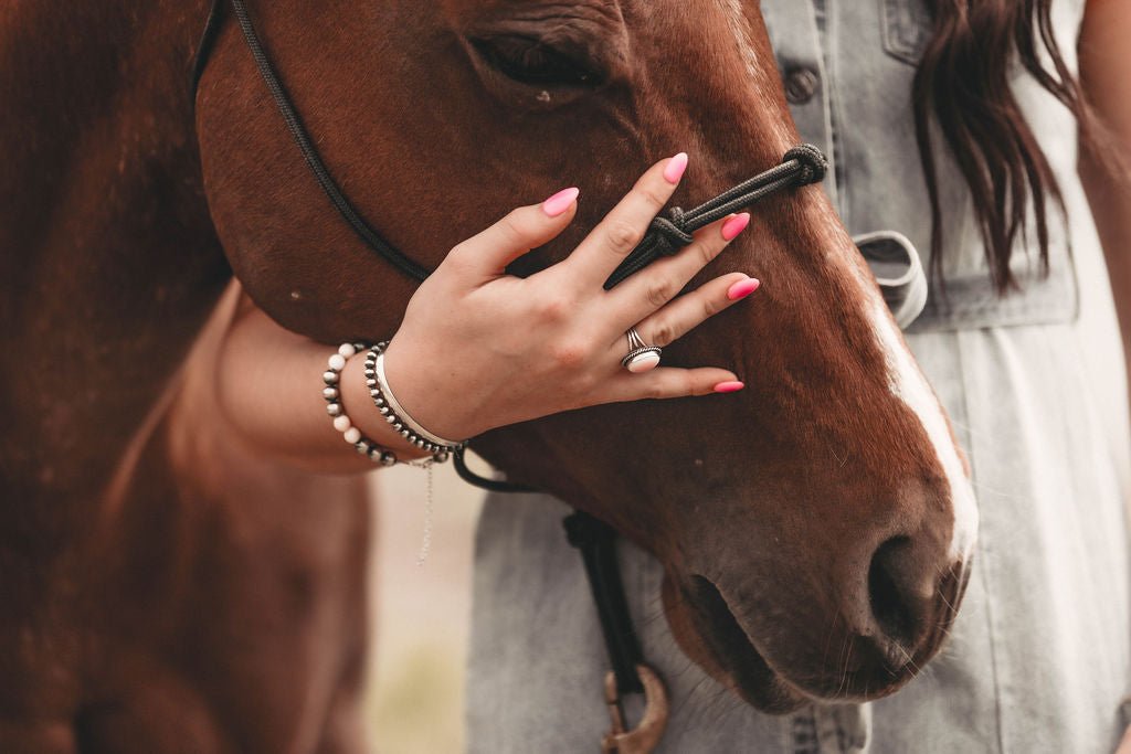 8mm Sterling Silver Pearls bracelet with pink conch beads - 6 inch bracelet
