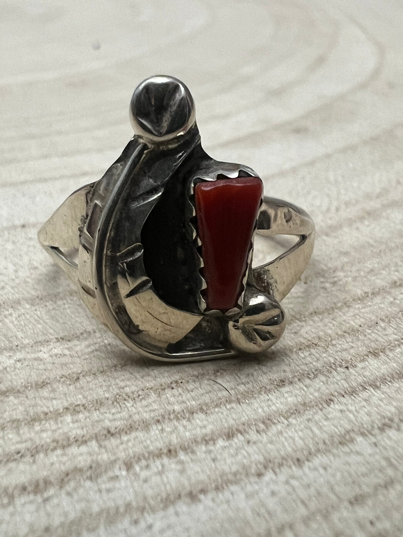 Amy Locasoino Zuni Coral Ring - Size 7.5