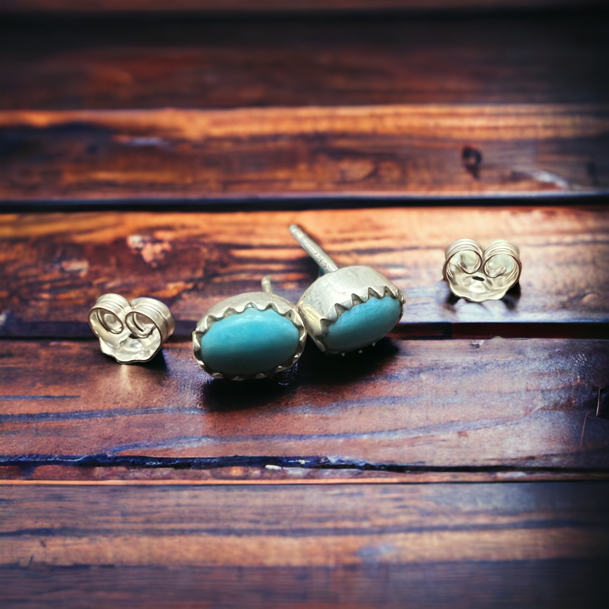 Annie Spencer Turquoise & Sterling Silver Earrings