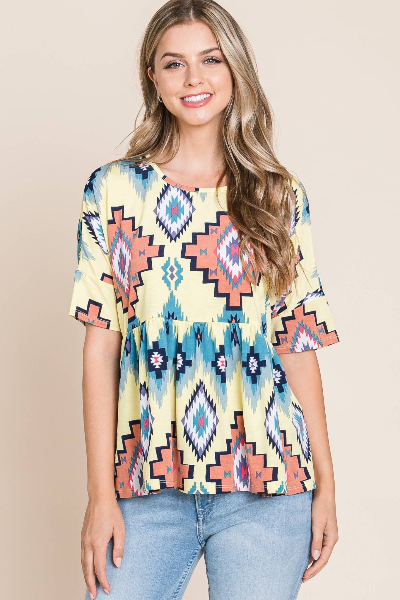 Aztec Print Top - small available