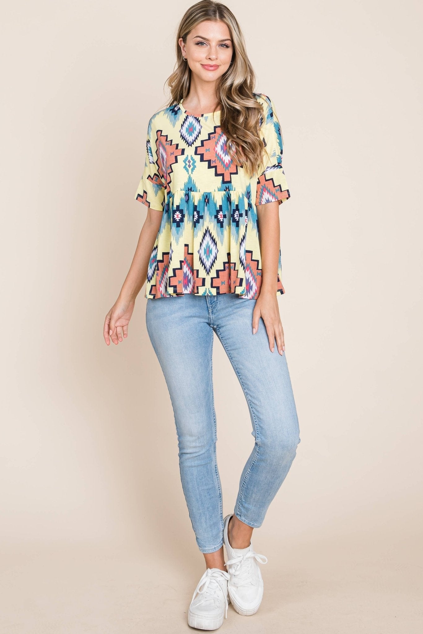 Aztec Print Top - small available