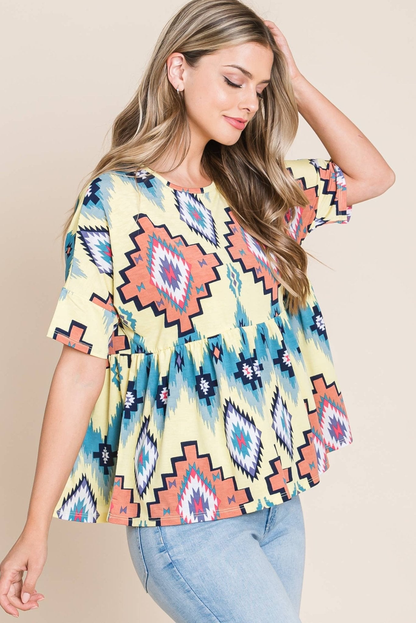 Aztec Print Top - small available