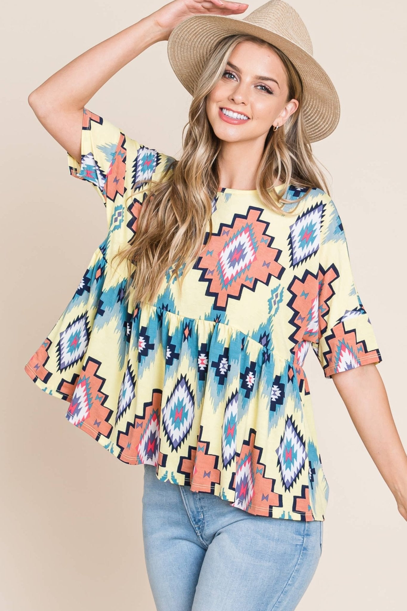 Aztec Print Top - small available